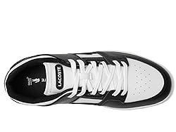 Lacoste Mens Court Cage Sneaker, BLK/WHT, 9.5