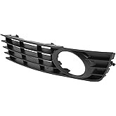 RATCHROLL Front Left Fog Light Grill for Audi A4 Quattro 2002-2005 Front Lower Bumper Fog Light Cover Inserts No.8E0807681A ABS 1 Pc