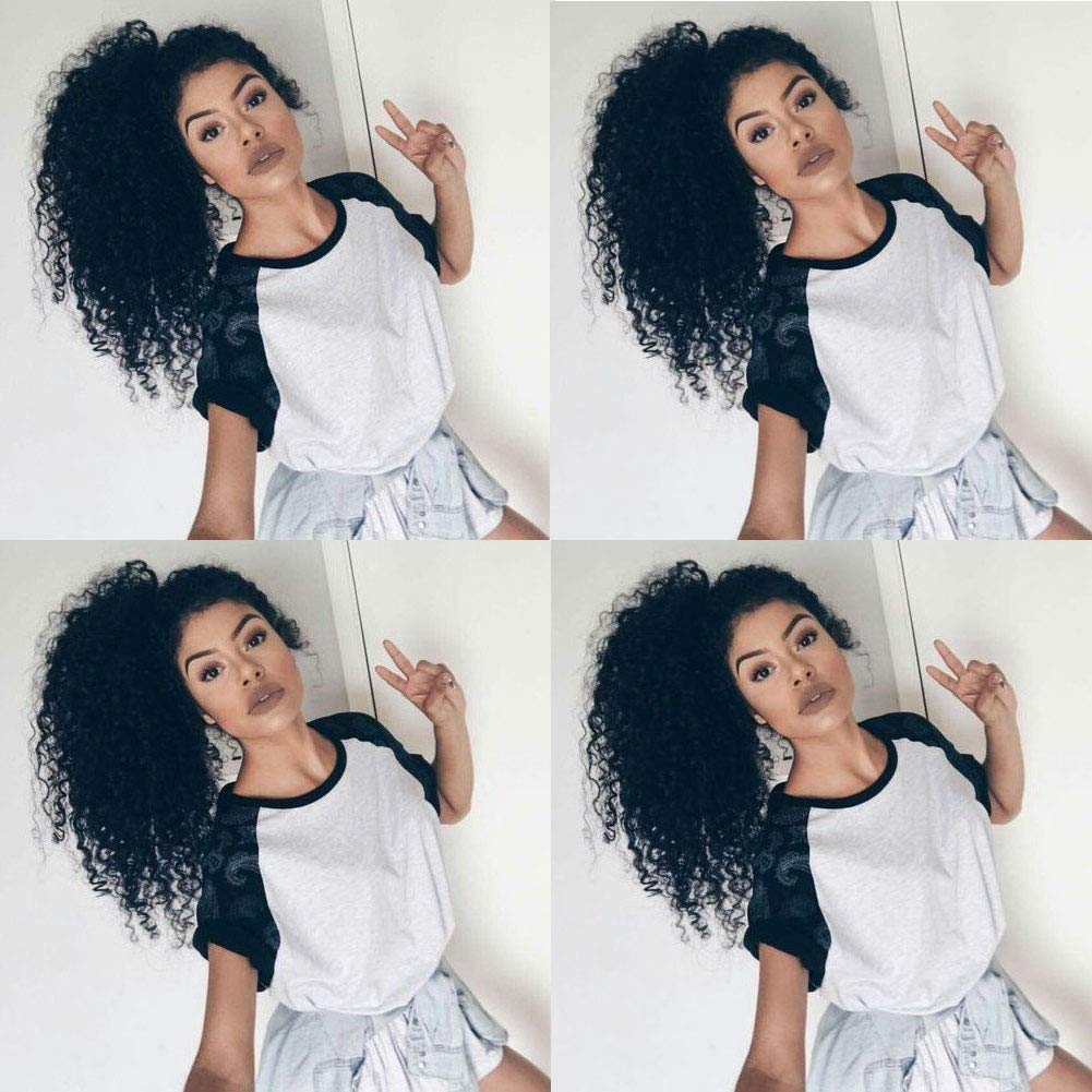 Amazon Com Eiake 10inch 3b 3c Kinky Curly Human Hair Ponytails