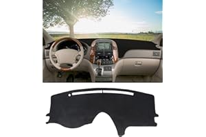 BIBLOZ Dash Cover for Toyota Sienna 2004-2010 Accessories Black Flannel Dashboard Cover Mat Car Dashboard UV Sun Protection