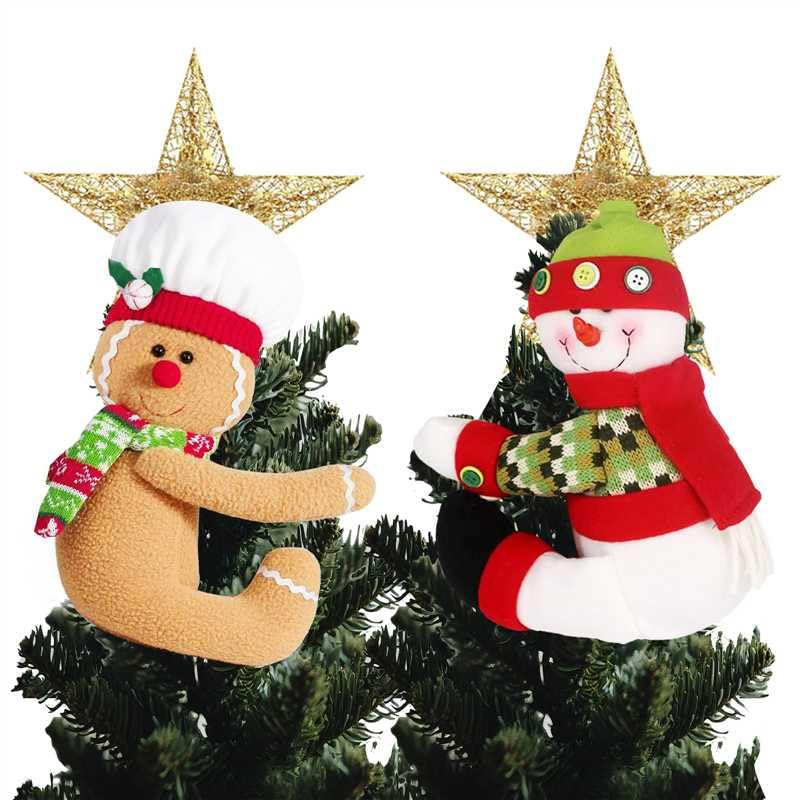 Photo 1 of 2 Pack Gingerbread Man Snowman Hanging Ornaments, Multipurpose Decor for Staircase Guardrail, Wine Bottle, Refrigerator?Porch & Curtain, Cute Home Decor for All Seasons
