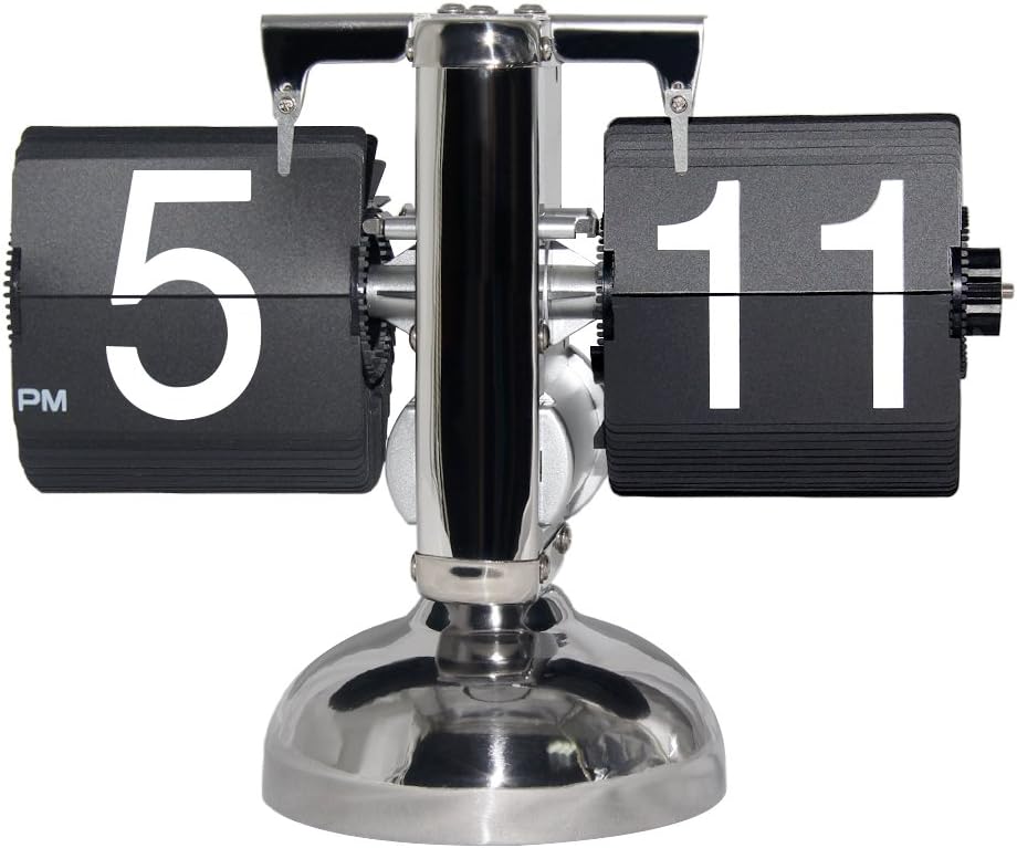 Orologio Da Tavolo Flip Candeon - Retro, A Batteria, Con Base Antiscivolo - Foto 5
