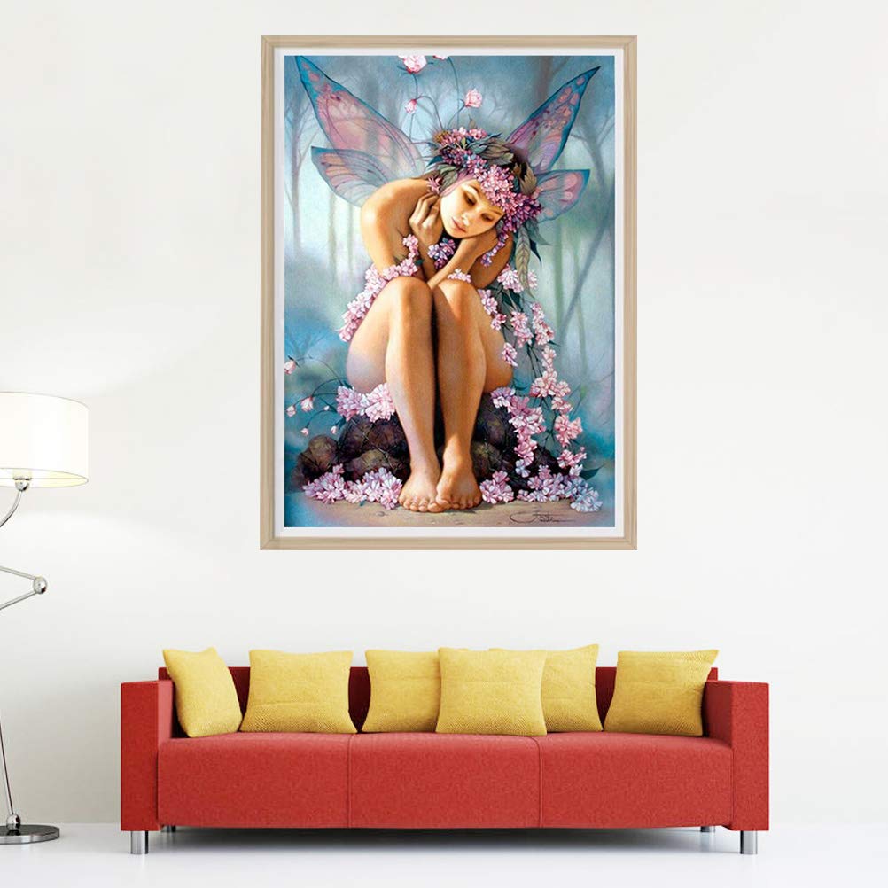 Pintura Diamante Bricolaje Elfo de Belleza Patrón de Punto de Cruz