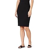 Amazon Essentials Women's Ponte Pull-On Above The Knee Fitted Pencil Skirt