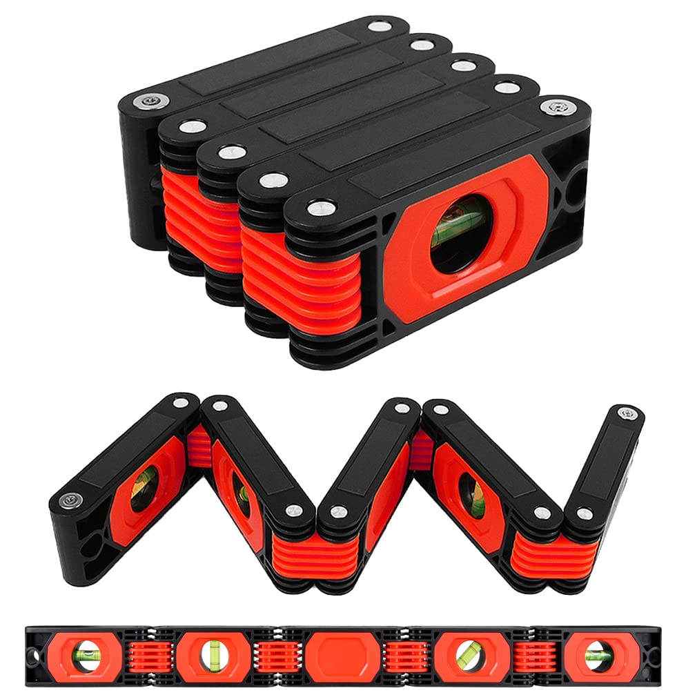 N&S Juvyig Multi-Function Foldable Level Tool - Multi-Angle Measuring Woodworking Tools - Precise Leveling in Any Position Ruler w/Magnetic (ABS) — image 1