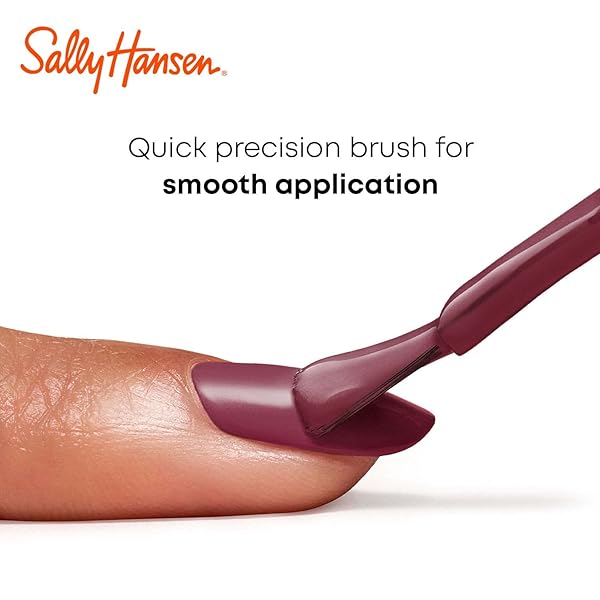 SALLY HANSEN MIRACLE GEL™, BORDEAUX GLOW, LONG LASTING, GEL-LIKE FORMULA, NO UV LAMP NEEDED, RED NAIL POLISH