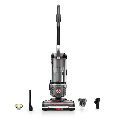 Hoover WindTunnel Tangle Guard Bagless Vacuum Cleaner, Corded Upright Vacuum, HEPA Media Filtration, Anti-Hair Wrap, Headlights, Swivel Steering, Corded Vacuum Cleaners for Home Use