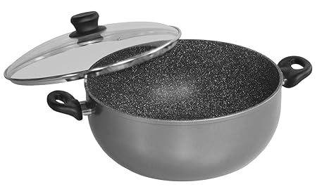 STONELINE XXXL Kochtopf 32 cm, mit Glasdeckel,induktionsgeeignet