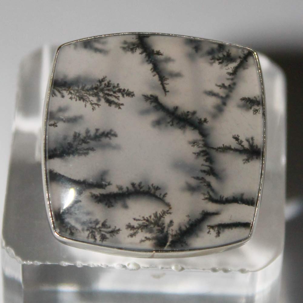 Amazon Com Dendritic Agate Ring Landscape Agate Ring Handmade