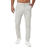 NVbeaut Mens Golf Pants Dress Work Pants Lightweight Stretch Comfy Quick Dry Athletic Trousers Casual Slacks with Pockets