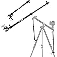 Accsoon Camera Slider Support Arm(2 Arms in), Adjustable Tripod Stability Arm for Increasing Stability in Aluminum Alloy Extendable Pole for Slider Rail Track with C Clamp and Ballhead