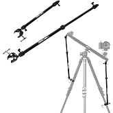 Accsoon Camera Slider Support Arm(2 Arms in), Adjustable Tripod Stability Arm for Increasing Stability in Aluminum Alloy Extendable Pole for Slider Rail Track with C Clamp and Ballhead