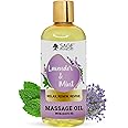 Sage Apothecary Mint Lavender Massage Oil for Relaxed & Replenished Skin | No Parabens & Sulphates | Cruelty Free & Vegan Pure Natural Ingredients 300 ml