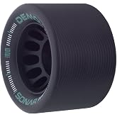 Riedell Demon EDM Roller Skate Wheels - 4 Pack of 43mm x 62mm Wheels | Black 95A