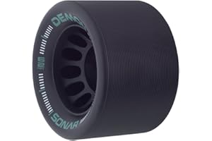 Riedell Demon EDM Roller Skate Wheels - 4 Pack of 43mm x 62mm Wheels | Black 95A