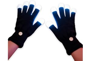 Finger Gloving Light Gloves, LED Light-Up Knitted Gloves, Glove with Lights on Fingertips, Accessories for Adults & Kids,