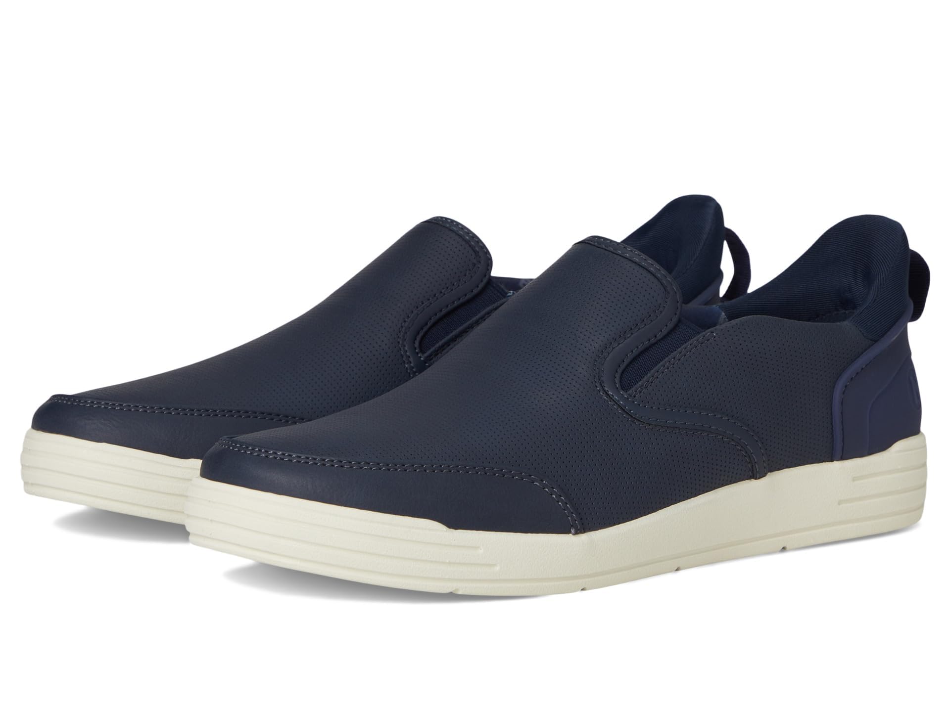Nunn Bush Men’s Kore City Walk EZ Slip-On Sneakers Easy Off Loafer, Navy, 7.5