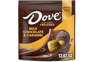 DOVE PROMISES Milk Chocolate & Caramel Candy, Chocolates Individually Wrapped, Candy Bulk Bag, 12.67 Oz Large Bag