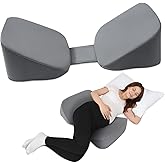 Memeluckon 30°Adjustable Pregnancy Pillow – Portable Travel Maternity Pillow Wedge with Washable Cover, Relief Back, Belly & Hip Pressure, Ideal for Side Sleeping Pregnant Women