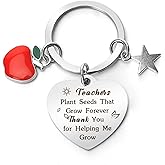 Fodfgxf Teacher Appreciation Gifts for Women Men Thank You Teacher Keychain Gift Graduation End of Year Retired Teachers Gift