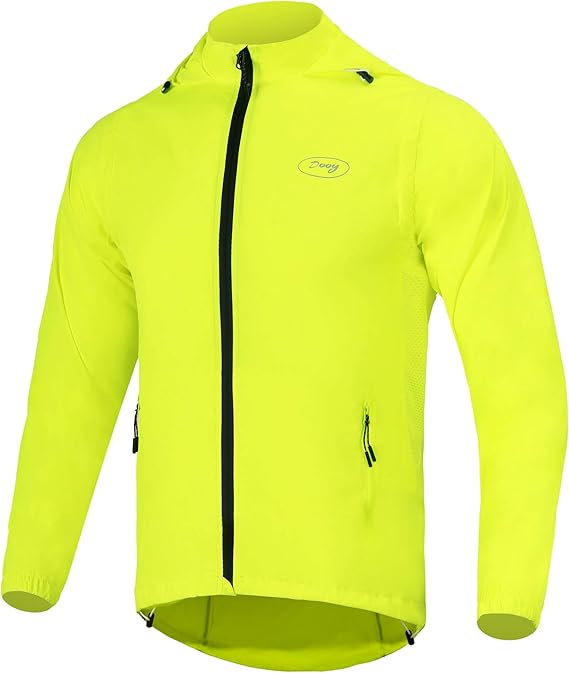 Dooy Men's Cycling Bike Jacket Windproof Vest Lightweight Running