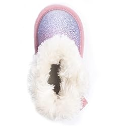 KRABOR Toddlers/Little Girls Boots,Glitter Warm