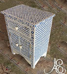 Ace Craftique - Mesita de Noche de Madera Hecha a Mano con