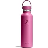 Hydro Flask Water Bottle - Insulated Stainless Steel - Non Spill, Leakproof in 21 Oz Reef Pink
