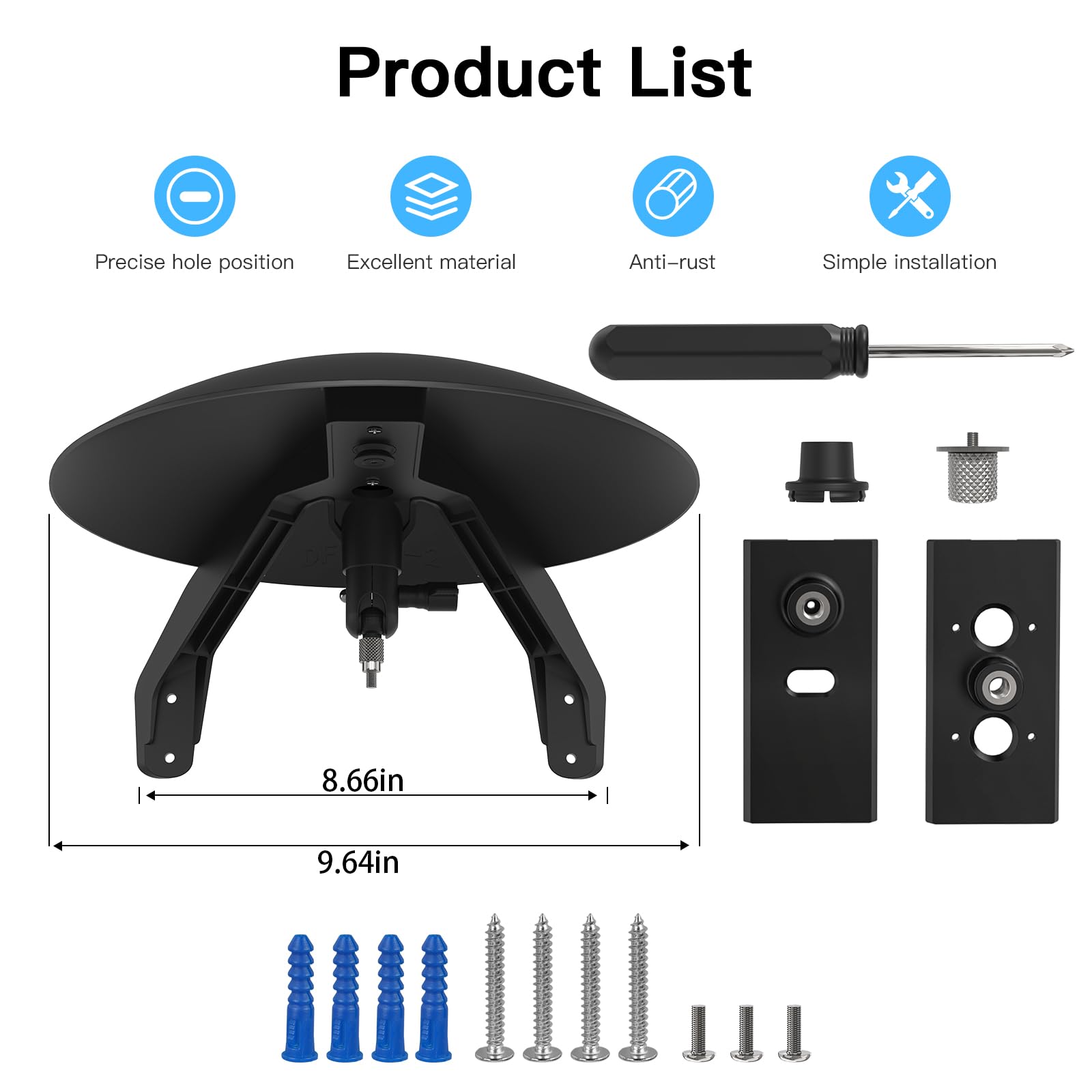 HOLACA Universal Sun Rain Shade Camera Cover for All Outdoor Security Camera with 1/4 Screw, Camera Shield Compatible with Ring, Blink, Google Nest, Eufy, Arlo, WYZE, SimpliSafe