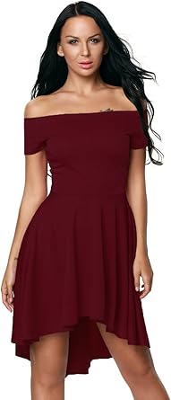 burgundy off the shoulder dress