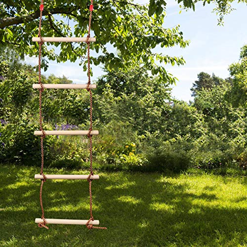 RedSwing Climbing Rope Ladder for Kids, 5.6Ft Wooden Climbing Ladder