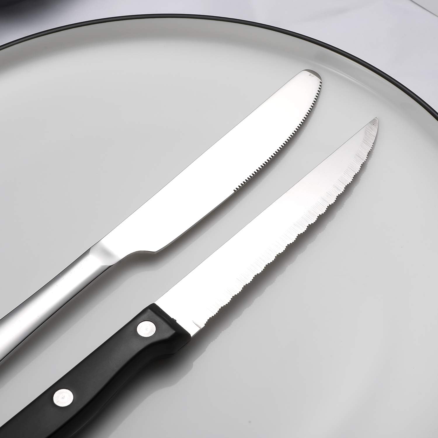  | Silverware Flatware Set, TOPBOOC 24- Piece Stainless Steel Cutlery Set, Utensils Set Service for 4, Include Knife/Fork/Spoon/Steak Knife/Wire Mesh Steel Cutlery Caddy, Mirror Polished (Silver, 24): Flatware Sets