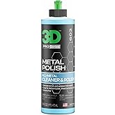 3D Metal Polish – Heavy Duty Car Metal Polish for Aluminum, Chrome, Brass, Copper, Silver – Removes Oxidation, Tarnish & Stains – 16oz – Made in USA