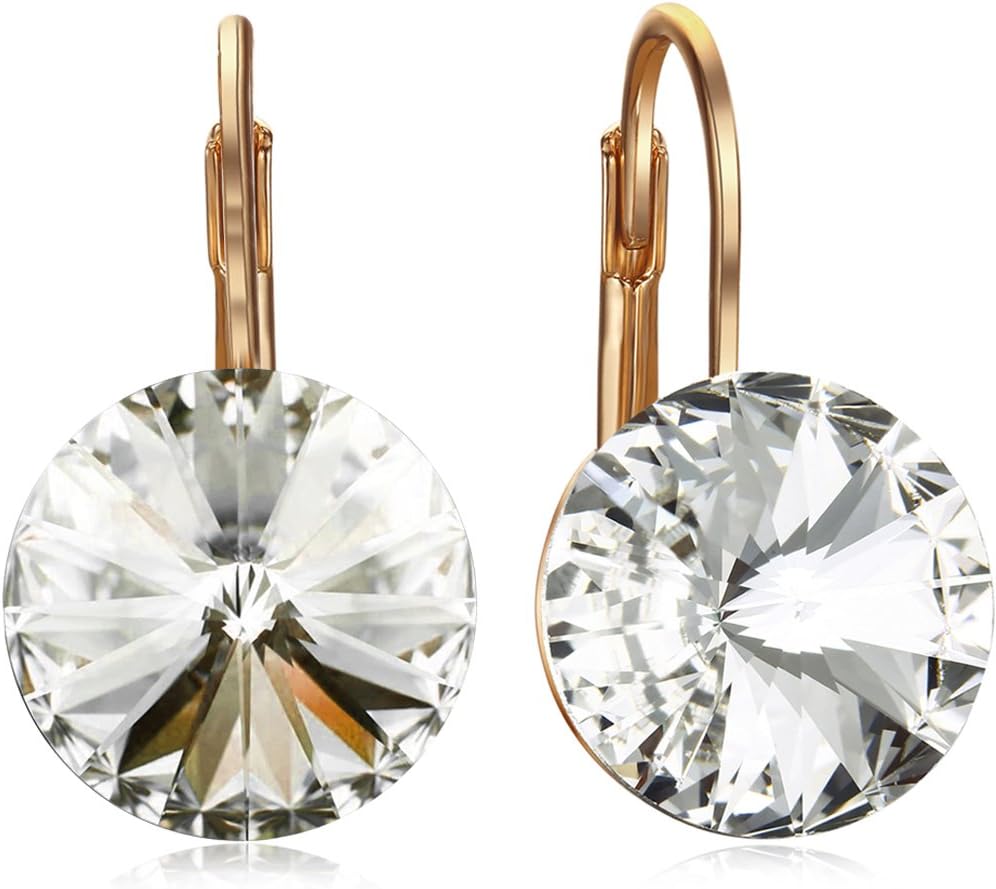 AllenCOCO Charm Drop Dangle Earrings Made With SWAROVSKI Crystal, Mothers Day Gifts Hoop Earrings