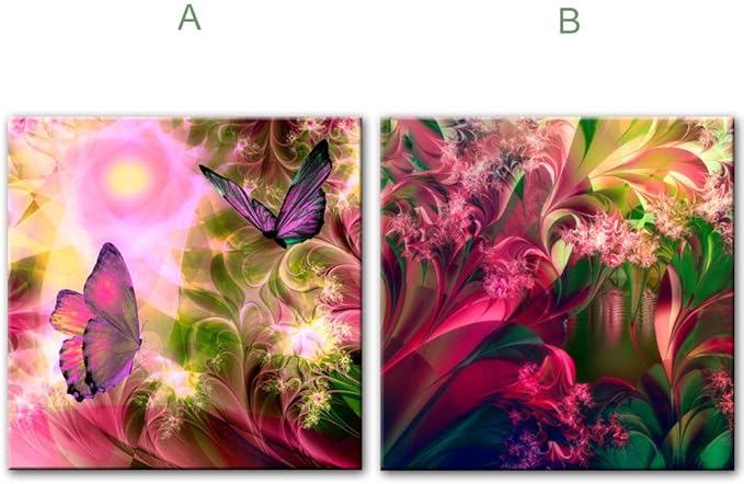brandless Schmetterling und Blume Wandkunst Leinwanddrucke Abstrakte