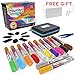 CHENSIVE Nambri 12 Liquid Chalk Markers Set - Erasable Brightsticks - Gold & Silver Metallic Liquid Pens - 16 Chalkboard Labels - 2 Spare Reversible Tips with Tweezers Eraser & Case