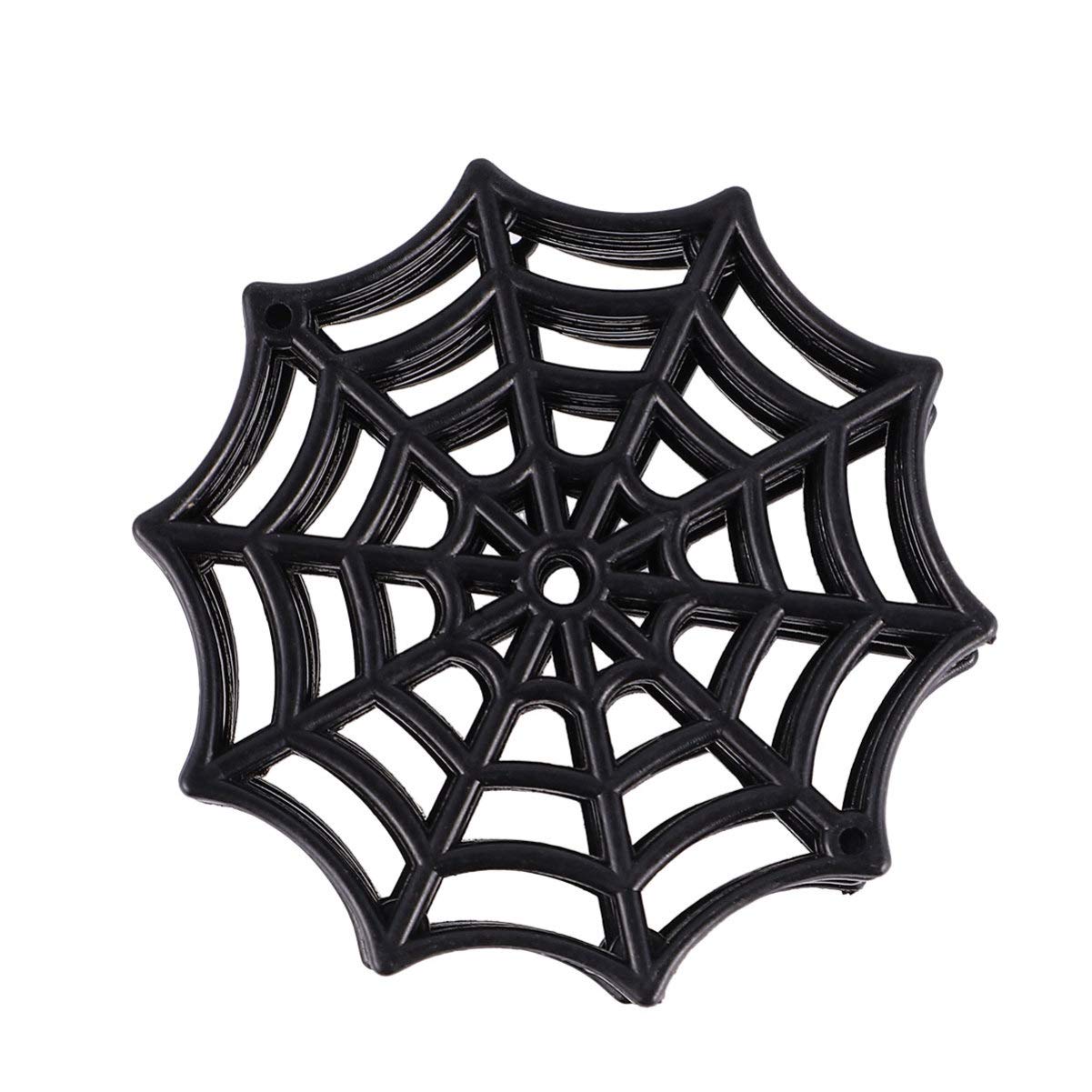 HEALLILY 50Pcs Halloween Decoration Cobweb Halloween Plastic Cobweb Plastic Decorative Cobwebs for Halloween Party Ornaments Scene Decor Props （ Black ）
