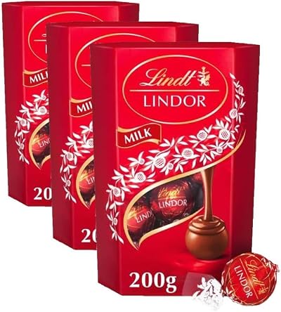 Lindt Lindor Milk Chocolate Truffles Box 200g 16 Balls Gift Mothers Day
