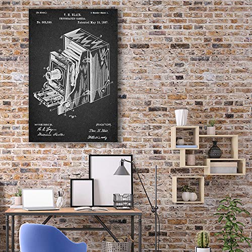 Hand Painting Line Drawing Vintage Black Board Painting Wall Bedroom Living House