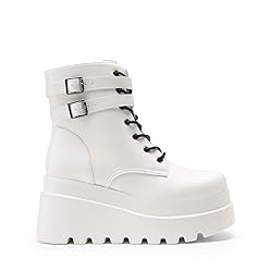 DREAM PAIRS Women Platform Combat Ankle Boots Goth