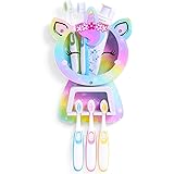 Kids Toothbrush Holder Wall Mounted, Unicorn Toothbrush and Toothpaste Holders for Bathrooms Accessories Organizer