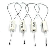 100pcs Anti-Tamper Proof Security Cable Seals Disposable Self-Locking Padlock Shipping Security Tags Numbered Pull-Tite Leadseals (White)