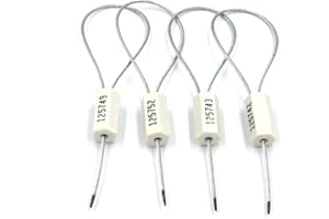 EASY 100pcs Anti-Tamper Proof Security Cable Seals Disposable Self-Locking Padlock Shipping Security Tags Numbered Pull-Tite Leadseals (White)