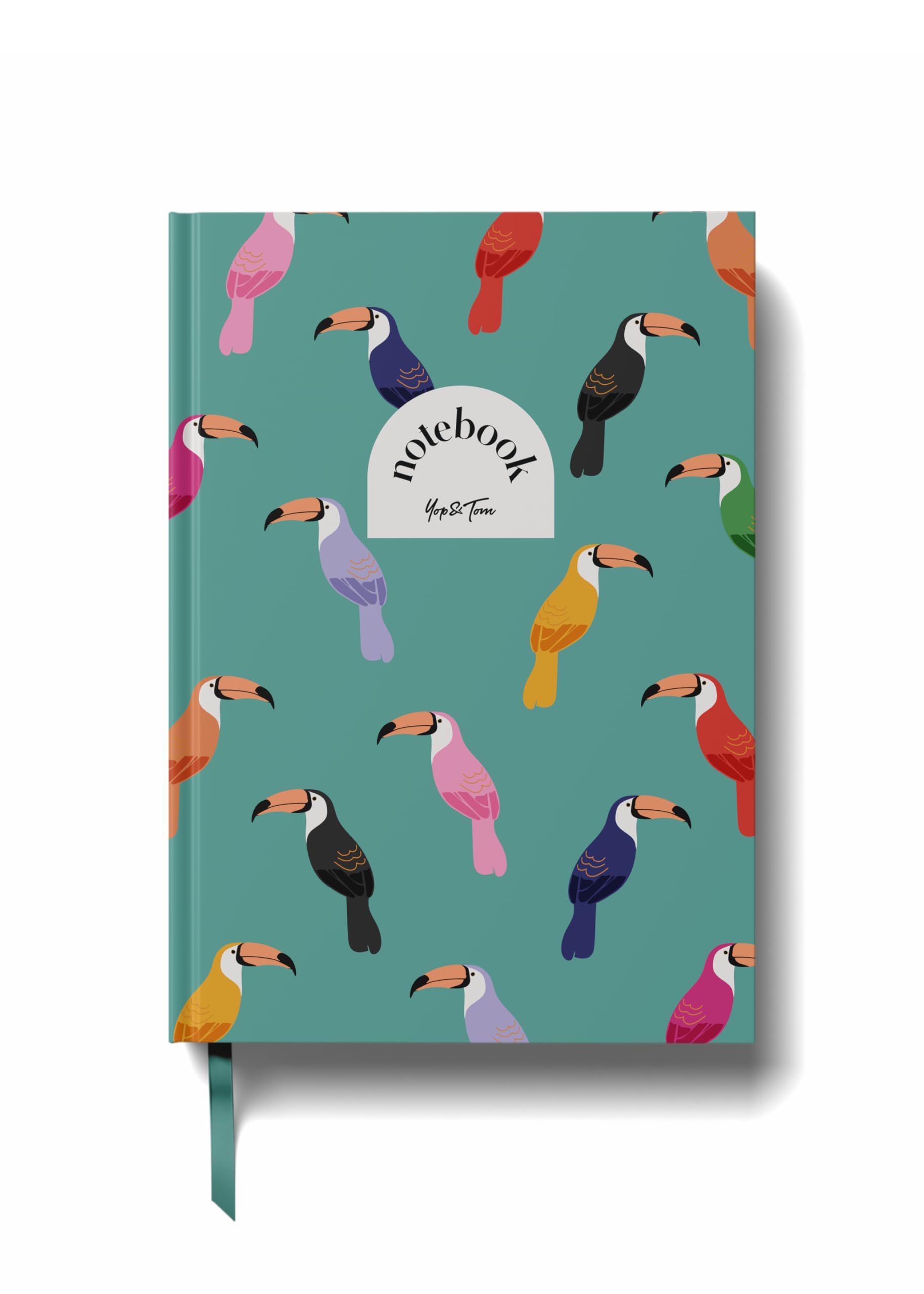 Yop & Tom Lined Notebook (A5) - Parade of Toucans - Hardback Journal - Medium Ruled