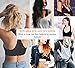 SHAPERX Women's Lace Bralette Unpadded Breathable Sexy Racerback Floral Lace Bras,SZ5509-Black-L