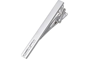 Jonwo Men's Crystal Tie Clip Silver Tone Tie Bar for Gentleman Regular Necktie Tie Clip for Business Anniversary