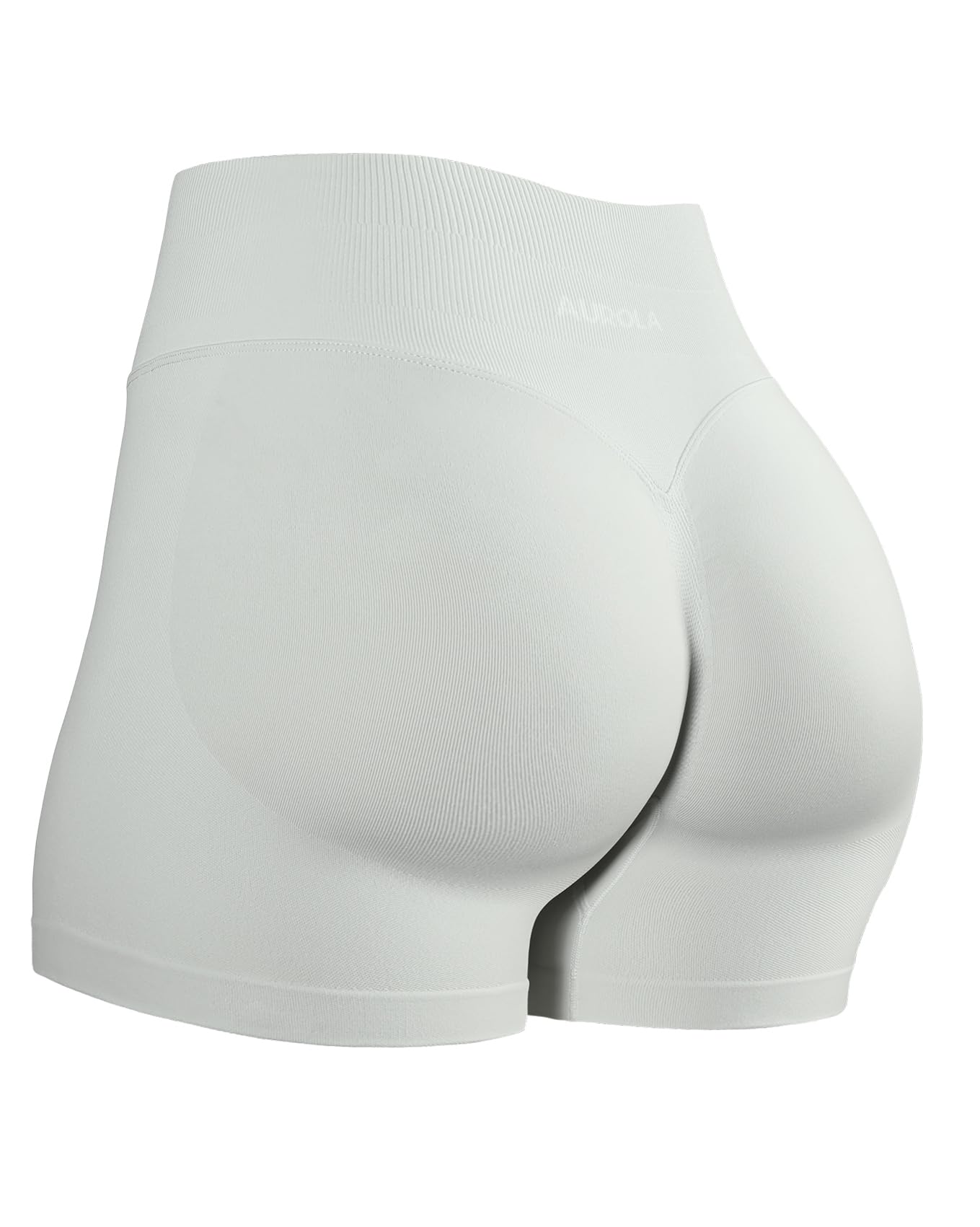 AUROLA Influence Collection Workout Shorts for Women,No Roll Up New Scrunch Seamless Gym Short-2.5" Inseam, Glacier Gray, XL Image