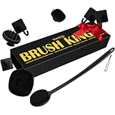 Silicone Body Scrubber Set, Includes Back &amp; Body Scrubbers, Face Brush, Scalp Massager, 4 Storage Hooks, Shower &amp; Bathroom Hygiene Accessories for Present(Black)