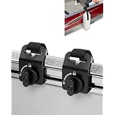 FEATCH 2 Pack Adjustable Boat Fender Hanger/Bumper Hanger for Sport Track Rail System, Heavy Duty Aluminum Alloy Fender Holder, Boat Sport Track Accessories for Docking Protection