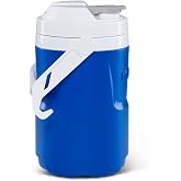 Igloo Laguna Half Gallon Jug, Majestic Blue | Insulated Sport Jug, Holds 64 oz, Leak-Resistant Flip-Cap, Chain Links Hooks, Swing-Up Carry Handle